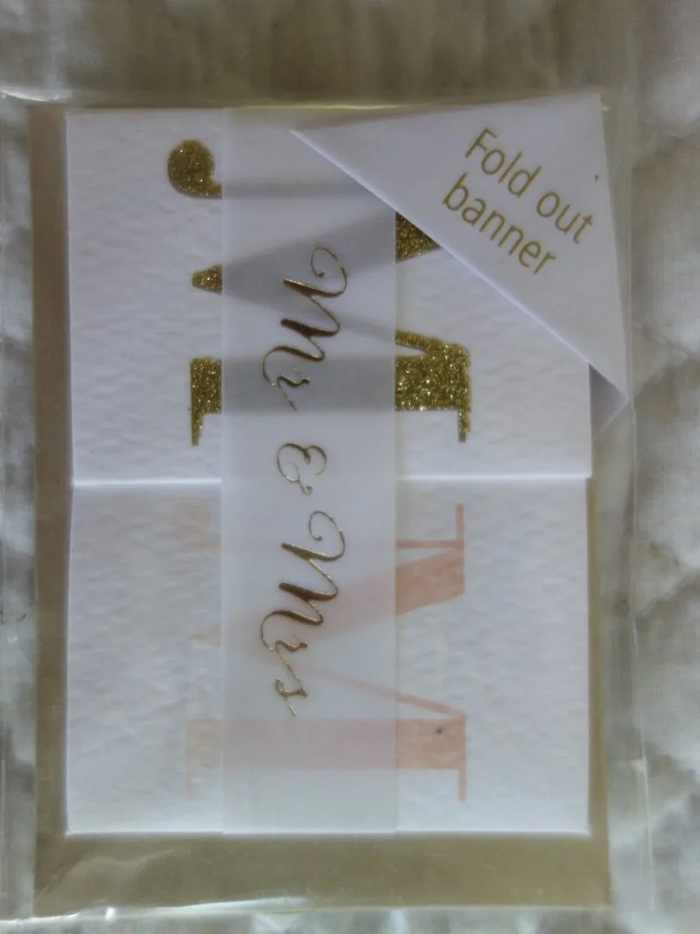 Lot of 10 NIP MERI MERI England Mini Wedding Cards, Mr & Mrs Banner $2.50 ea